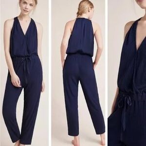 Saturday Sunday women's jumpsuit size XL blue ribbed